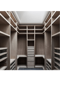 П-образная гардеробная комната в классическом стиле Усть-Илимск