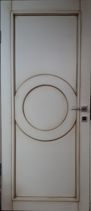 Межкомнатная дверь в профиле массив (эмаль с патиной) Усть-Илимск