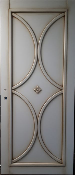 Межкомнатная дверь в профиле массив (эмаль с патиной) Усть-Илимск