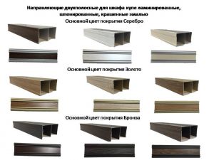 Направляющие двухполосные для шкафа купе ламинированные, шпонированные, крашенные эмалью Усть-Илимск